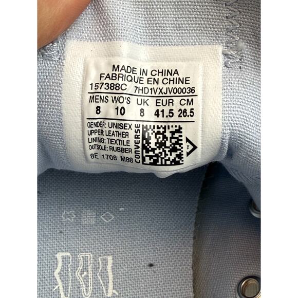 Converse All Star Ox Blue/Blush Suede Rose Gold Hardware Sz W10/M8 US - Picture 8 of 12